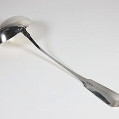 George III Irish Sterling Silver Soup Ladle, Dublin 1814