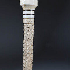 Rare Whaleman Carved Walking Stick circa 1840-1850