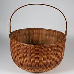 Antique Open Round Swing Handle Nantucket Basket