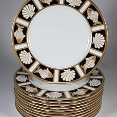 Set of 12 Fish and Shell Dinner Plates