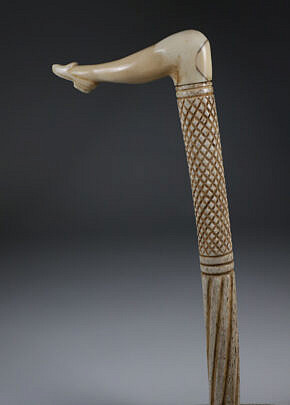 Whaleman Made Naughty Nellie Cane circa 1850