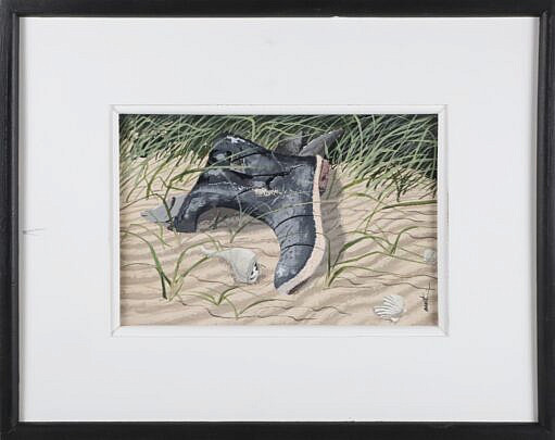 John Austin Tempera on Artist Board "Low Tide South Beach"