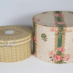 Two Contemporary Paper Hat Boxes