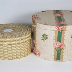 Two Contemporary Paper Hat Boxes