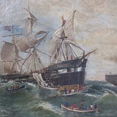 E.H. Atwood Oil on Canvas “Rescue at Sea”
