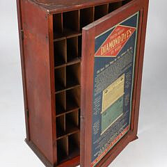 "Diamond Dyes" Wells & Richardson, Burlington Vermont Double Door Store Cabinet