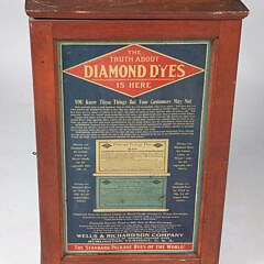 “Diamond Dyes” Wells & Richardson, Burlington Vermont Double Door Store Cabinet