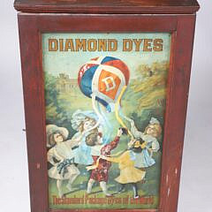 “Diamond Dyes” Wells & Richardson, Burlington Vermont Double Door Store Cabinet