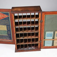 “Diamond Dyes” Wells & Richardson, Burlington Vermont Double Door Store Cabinet