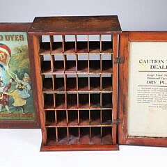 “Diamond Dyes” Wells & Richardson, Burlington Vermont Double Door Store Cabinet