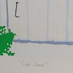 Large Vintage Eric Holch Nantucket Serigraph Print “Side Door”