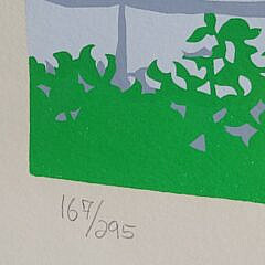 Large Vintage Eric Holch Nantucket Serigraph Print “Side Door”