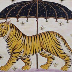 Ford Rutherling Painted Bengal Tiger Metal Tray