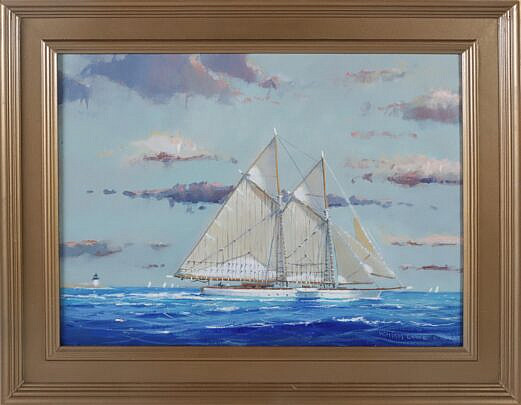 William Lowe Oil on Canvas "Schooner Study 3"