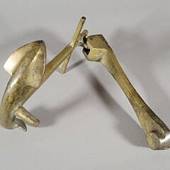Large Vintage Cast Brass Nautical Ship Anchor Door Knocker
