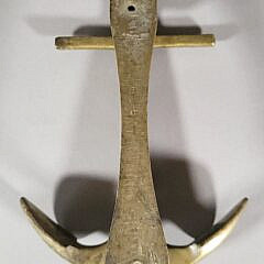 Large Vintage Cast Brass Nautical Ship Anchor Door Knocker