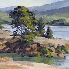Julius Seelos Oil Painting “The Resivir Pines” circa 2000