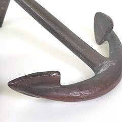 Vintage Bronze Nautical Anchor Candlesticks