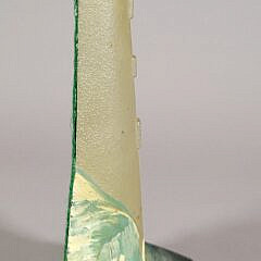 Vintage Cast Iron Paint Decorated Minot’s Ledge Lighthouse Doorstop