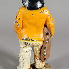 Vintage Cast Iron Paint Decorated Old Salt Fisherman Doorstop