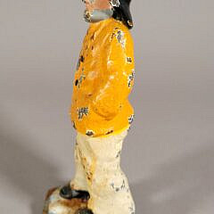 Vintage Cast Iron Paint Decorated Old Salt Fisherman Doorstop