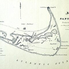 Scarce 1954 Fred Gardner Printing of the 1835 William Coffin Map of Nantucket