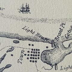 Scarce 1954 Fred Gardner Printing of the 1835 William Coffin Map of Nantucket