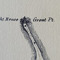 Scarce 1954 Fred Gardner Printing of the 1835 William Coffin Map of Nantucket