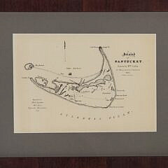 Scarce 1954 Fred Gardner Printing of the 1835 William Coffin Map of Nantucket