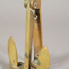 Vintage Cast Brass U.S. Navy Pattern Anchor Door Knocker