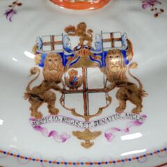 19th Chinese Export Porcelain Armorial Soup Tureen and Underplate