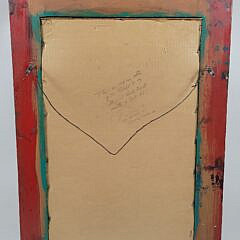 Vintage David “L D” Burke Folk Art Cowboy Furniture Sante Fe Mirror