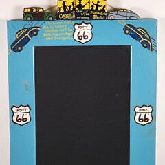 Vintage D. Alan Calhoun Route 66 Highway Texas Folk Art Decorated Mirror