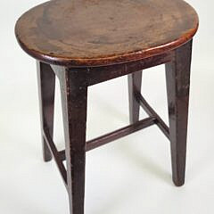 Antique English Hepplewhite Style Shaped Seat Stool