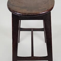 Antique English Hepplewhite Style Shaped Seat Stool