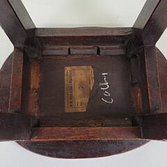 Antique English Hepplewhite Style Shaped Seat Stool