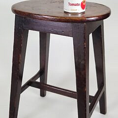 Antique English Hepplewhite Style Shaped Seat Stool
