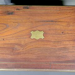 19th C. Chinese Export Camphorwood Sea Captain’s Lap Desk Box