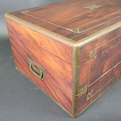 19th C. Chinese Export Camphorwood Sea Captain’s Lap Desk Box