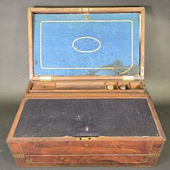 19th C. Chinese Export Camphorwood Sea Captain’s Lap Desk Box