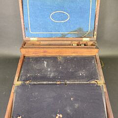 19th C. Chinese Export Camphorwood Sea Captain’s Lap Desk Box