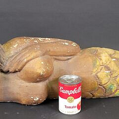 Vintage Carved and Painted Bathing Mermaid Full Body Sculpture
