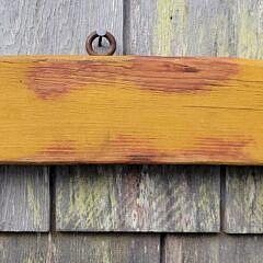 Vintage Paint Decorated Wooden Nautical Optician Spyglass Advertising Sign