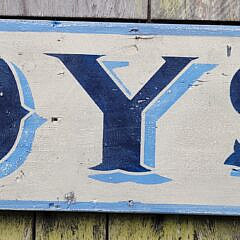 Antique Style Painted Wood Oysters Trade Sign