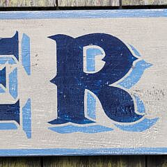 Antique Style Painted Wood Oysters Trade Sign