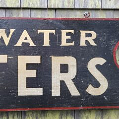 Antique Style Painted Wood Salt Water Oysters Trade Sign