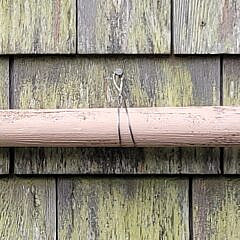 Antique Style Paint Decorated Old Salt Wooden Rowboat Oar