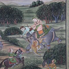 Indian Gouache on Fabric “The Hunt”