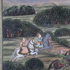 Indian Gouache on Fabric “The Hunt”