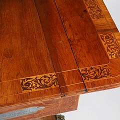English Regency Exotic Wood Game Table, 19th Century